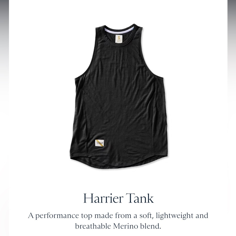 Tracksmith Harrier Tank ~ black ~ xsmall